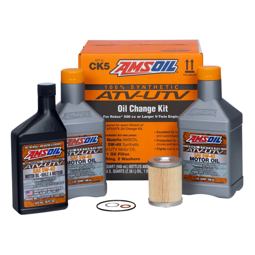 Amsoil Kit ATV/UTV AMSOIL para Vehículos Can-Am® CK5 - 2 Cuartos y 1 16fl. oz. SAE 5W-40 con Filtro, Junta Tórica y Arandelas 1 Paquete